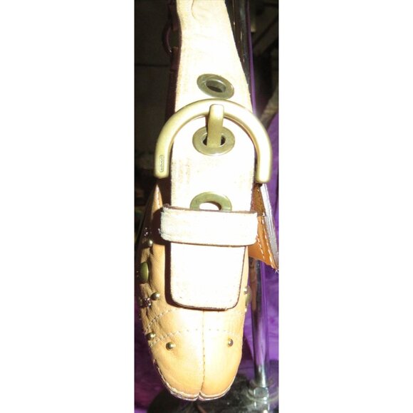 Coach 2005 Soho Swarovski Crystal Distressed Vachetta Leather Demi Flap Bag - Picture 3 of 12